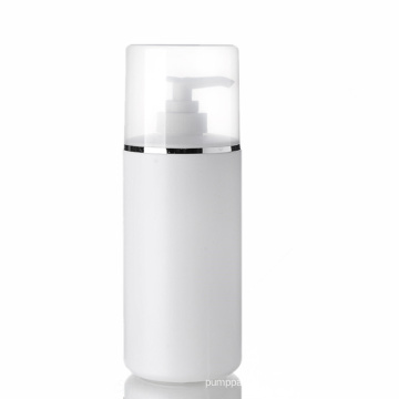 Round White Empty 250 ml 300ml 400ml 500ml Large Lotion Pump Bottle Plastic HDPE PP  Plastic Hair Conditioner Shampoo Bottles